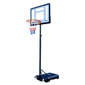 Aro de baloncesto móvil para exteriores, soporte ajustable para niños, escuela, entrenamiento en interiores, aro de baloncesto estándar