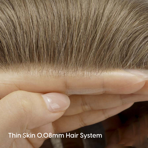 U.<strong>S</strong>. STOCK HS1 Thin Skin <strong>Men's</strong> <strong>Hair</strong> Systems 0.08 mm Transparent Poly Skin Toupee - Product Image 1