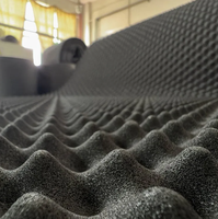 Rouleaux de mousse acoustique insonorisante en polyuréthane haute densité moderne NRC 0.5 pour hôtels/bureaux/villas/KTV/salles de radio