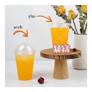 Eco Friendly Custom Clear 78-7/8/9/10oz PET Transparent Disposable <b>Cold</b> Plastic <b>Cup</b> with Lids and Straws - Product Image 1