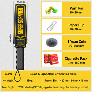 เครื่องตรวจจับโลหะแบบมือถือ Super Sensitive GP-3003B1 รุ่นใหม่ เพื่อการตรวจจับที่แม่นยำในห้องตรวจร่างกายและลานเก็บไม้ - Product Image 6