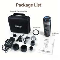 Machine à expresso portable HiBREW H4A, kit de voyage, 15 bars, machine à café chaude et froide pour capsules NES DG et café moulu