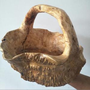 Set Mangkuk Buah Tajam Ukiran Tangan dari Kayu Akar Pinus Ramah Lingkungan Guansen (Set 2) - Product Image 4