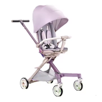 Poussette Légère pour Bébés et Enfants de 0 à 3 Ans, Pliage Facile en Un Clic, en Alliage Durable et Tissu, pour Nouveau-nés