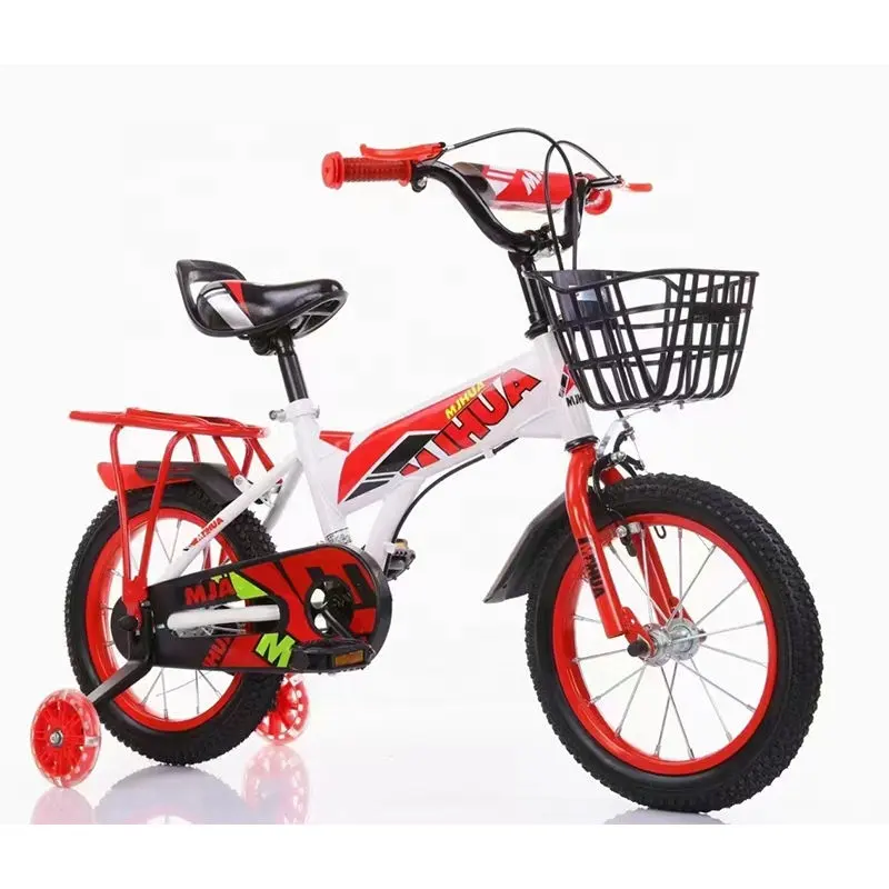 Venta caliente 12 14 16 18 pulgadas 2 a 5 años de acero al carbono marco niños bicicletas con cesta