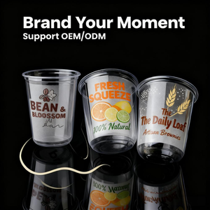 12/14/16/20oz logotipo impreso personalizado desechable claro PLA en forma de U jugo té de burbujas café helado vasos de plástico con tapas de cúpula - Product Image 2