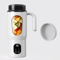 Mixeur Portable Rechargeable USB avec Écran Numérique, Broyeur à Glace, Tasse à Jus, Mini Mixeur Électrique pour Smoothies aux Fruits avec Poignée