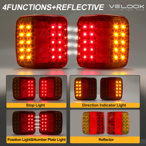Feux arrière LED sans fil pour <span class=keywords><strong>remorque</strong></span>, 5 fonctions, homologués ECE, feux arrière sans fil pour caravane, feux arrière <span class=keywords><strong>Bluetooth</strong></span> pour <span class=keywords><strong>remorque</strong></span> - Product Image 2