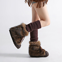 Bottines d'hiver pour femmes avec un look élégant, style tendance, bottes à semelle épaisse chaudes et résistantes au froid