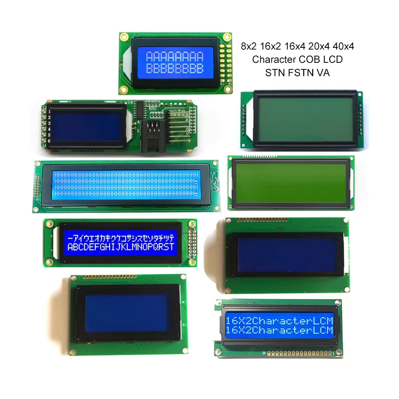 モノクロcob stn fstn va 8 × 2 16 × 2 16 × 4 20 × 4 40 × 4文字のlcdディスプレイモジュール