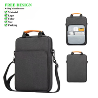 Sac à bandoulière pour ordinateur portable en polyester imperméable antivol personnalisé de 13 pouces, étui pour tablette, sacoche pour homme – Vente en gros