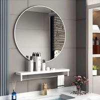 Miroir de maquillage mural rond moderne taille personnalisable avec interrupteur tactile ou capteur vente en gros en usine pour une utilisation en appartement