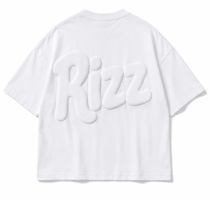 Camiseta <span class=keywords><strong>Blanca</strong></span> con Logotipo Personalizado para <span class=keywords><strong>Hombre</strong></span>, Estampado en Relieve, Textura 3D en Tono sobre Tono, Estilo Urbano, Fabricante OEM - Product Image 2