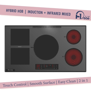 Commandes à activation tactile, plaque de cuisson hybride 90 cm, cuisinière électrique encastrable 36 pouces, cuisinière à induction infrarouge intelligente - Product Image 5