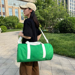 थोक महिला सामान यात्रा बैग समायोजित स्ट्रैप बड़े सप्ताहांत बैग कढ़ाई कैनवास डफल बैग - Product Image 5