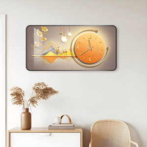 Horloge murale <span class=keywords><strong>en</strong></span> porcelaine cristalline à impression numérique <span class=keywords><strong>pour</strong></span> la décoration de la salle à manger moderne, peintures murales numériques <span class=keywords><strong>pour</strong></span> le <span class=keywords><strong>salon</strong></span> - Product Image 3