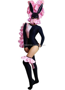 <span class=keywords><strong>Paris</strong></span> lapin Halloween série fête chanteuse Gogo plein <span class=keywords><strong>de</strong></span> diamants une pièce collants ensemble discothèque Bar Performance robe - Product Image 2