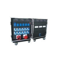 Equipo de Distribución de Energía SX-18CP Trifásico de 63A, 5 Núcleos, 16A, Impermeable, con Conector Powercon, Interruptor Francés, Luces LED, 220V
