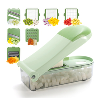 Coupe-légumes multifonction blanc portable professionnel à 1 lame nouvelle râpe à oignons mandoline en plastique PS manuelle tout-en-un