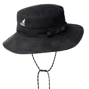 Wholesale cotton kangaroo Waterproof Bucket Hats cowboy men and women with folding fisherman sun cowboy cloth hat