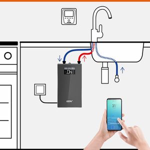 <span class=keywords><strong>Calentador</strong></span> de Agua Eléctrico Instantáneo Sin Tanque de 220V 3.5kW-7kW Inteligente con Wifi para Ducha de Baño - Product Image 4