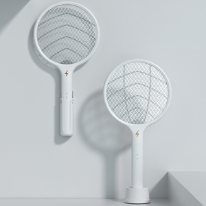 Raquette anti-moustiques électronique intelligente, rechargeable par USB, avec filet de sécurité à 3 couches et base - Product Image 5