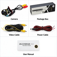 Caméra de recul de voiture Diamond 4K, vision nocturne 3D, étanche IP68, caméra fisheye AHD 1080p, caméra de recul