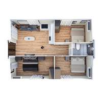 Maison préfabriquée extensible de 40 pieds, quatre chambres, design mobile et démontable