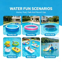 Piscine portable en PVC de 47 pouces et tente de plage pour jeux aquatiques en extérieur avec auvent, écologique et durable pour enfants et adultes