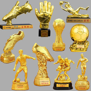 Trophée <span class=keywords><strong>de</strong></span> basket-ball et <span class=keywords><strong>de</strong></span> football en résine écologique pour MVP pour la Coupe du monde Golden Boot Golden Ball Golden Glove Sports Meet & Engraving - Product Image 4