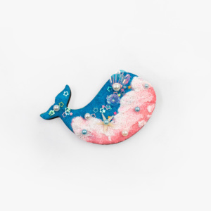 Magnete per Frigorifero Benji Fatto a Mano in Resina con Conchiglia Marina Vera, Souvenir da Spiaggia, Decorazione Costiera per Casa, Accessorio da Cucina, Regalo - Product Image 1