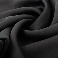 Tissu Nida Noir Profond 160 g/m², Matière Douce et Respirante pour la Confection de Vêtements et Robes