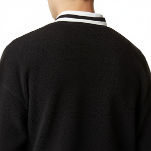 แจ็คเก็ตเบสบอลแวนิลล์แขนยาวสไตล์ไฮสตรีทสำหรับผู้ชาย คอตั้ง ตัวอักษรปัก - Product Image 1