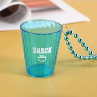 Mini verres à shot personnalisés avec logo, 2 oz, en plastique, pour fêtes, avec collier de perles
