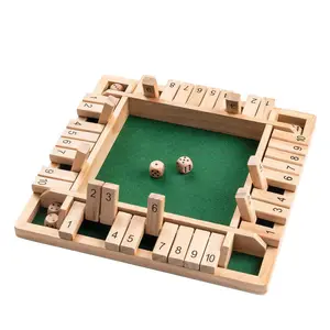 关上盒子棋盘游戏 2 个玩家最多下注游戏木制棋盘游戏制造数学训练礼物的孩子