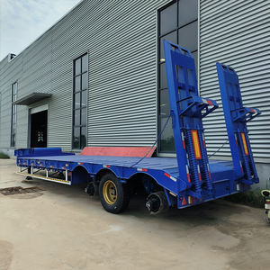 Semirremolque de Plataforma Baja HUAJUN de 20 pies, 40 pies, 50 pies, 53 pies, 2-5 Ejes, 50 Toneladas para Transporte - Product Image 4