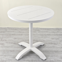 Mesa de comedor de aluminio cuadrada y redonda ligera moderna para exteriores, Metal duradero para jardín pequeño, restaurante, Bistro, Coffee Villas