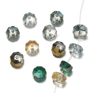 Cuentas facetadas de cristal en forma de diamante para la fabricación de joyas, cuentas sueltas de vidrio transparente de 8 mm, accesorios para bricolaje. - Product Image 2