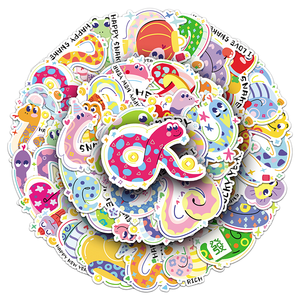 50 Pezzi Decorazioni in Vinile Fustellato di Alta Qualità con Stampa di Animali Cartoon, Graffiti di Capodanno, Serpente, Impermeabili e Stampate UV - Product Image 2