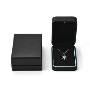 Cajas de Joyería de Microfibra de Color Personalizado FANXI, Cajas Negras para Anillos, Collares y Pulseras con Logotipo Personalizado - Product Image 4