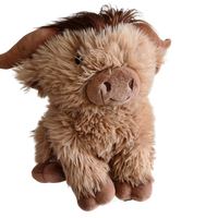 Fabricant en gros sur mesure – Nouvelle peluche réaliste de vache des Highlands écossaise lestée de haute qualité, taureau écossais en peluche douce