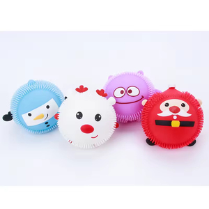 Wholesale 4 Inch Christmas <b>LED</b> Light up PU Material Stress <b>Ball</b> Fidget Toy for Boys & Girls - Product Image 2