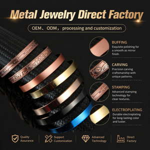 Factory Direct Red <strong>Copper</strong> <strong>Bracelet</strong> Magnet Negative Ion Energy Wristband Couple Valentine Gift Customizable - Product Image 2