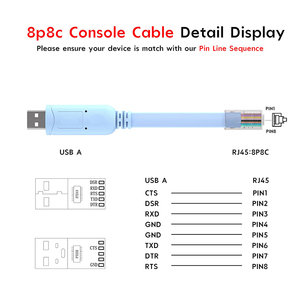 <span class=keywords><strong>Cable</strong></span> de <span class=keywords><strong>Consola</strong></span> <span class=keywords><strong>USB</strong></span> a <span class=keywords><strong>RJ45</strong></span> con Chipset FTDI FT232R ZT213, Plug and Play, para <span class=keywords><strong>Cisco</strong></span> Switch AP Router - Product Image 5