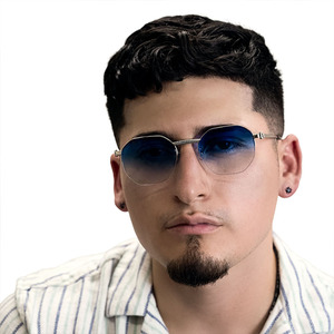 Lunettes de soleil demi-cerclées LMA de qualité supérieure pour hommes et femmes, monture métallique argentée et dorée, verres dégradés UV400, personnalisables, lunettes haut de gamme - Product Image 3