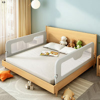 Barrière de lit pliable et portable OEM, cadre métallique facile à installer, tissu en Oxford doux, barrière anti-chute certifiée CE pour tout-petits