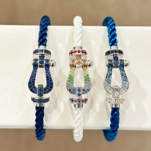 Bán Buôn L-Có Kích Thước Zircon Horseshoe Khóa Màu Kim Cương Vòng Đeo Tay Chất Lượng Cao Ánh Sáng Sang Trọng Tốt Chuỗi Đồ Trang Sức Cho Các Cặp Vợ Chồng - Product Image 3