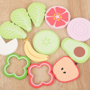 Juego de Comida de Juguete Ecológico y No Tóxico para Niños, Papas Fritas, Verduras, Frutas, Ensalada, Helado, Juguetes de Madera para Cocina Infantil - Product Image 2