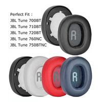 Coussinets d'oreille en cuir protéiné pour casques JBL Tune 700BT 710BT 720BT 750BTNC 760NC, coussinets en mousse pour casques à réduction de bruit