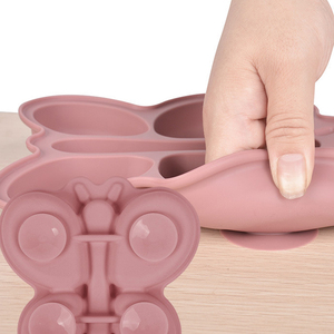 Plato de Silicona para Bebés, Tazón de Arroz con Diseño de Mariposa, <span class=keywords><strong>Vajilla</strong></span> de Dos Piezas de Grado Alimenticio - Product Image 5